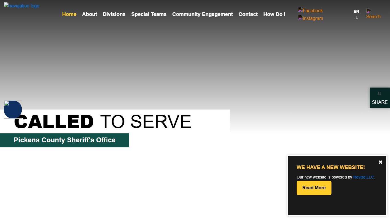 Welcome to Pickens County Sheriff