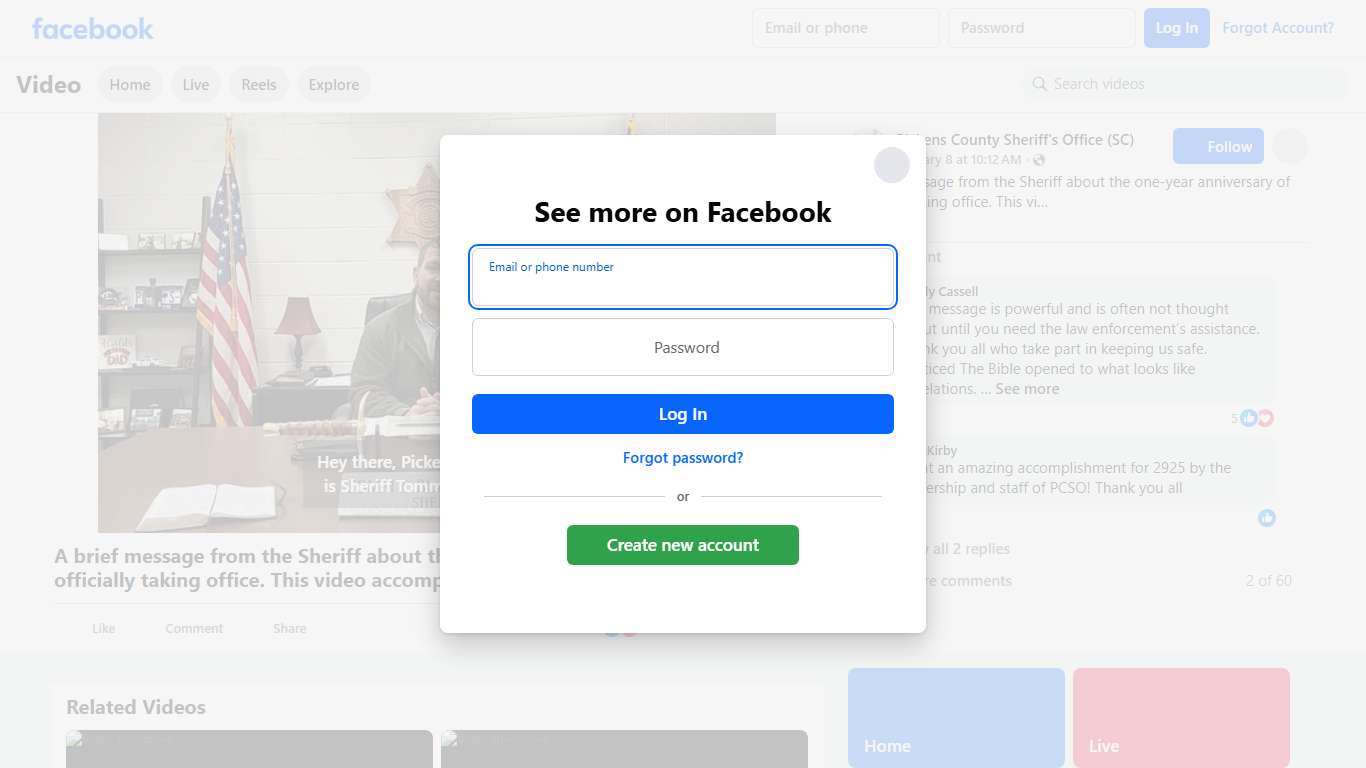 A brief message from the Sheriff about the one-year anniversary of officially taking office. This video accompanies our 2025 year-in-review posts and reflects on the work accomplished over the past year by the men and women of the Pickens County Sheriff’s Office in service to this community. | Pickens County Sheriff's Office (SC) | Facebook